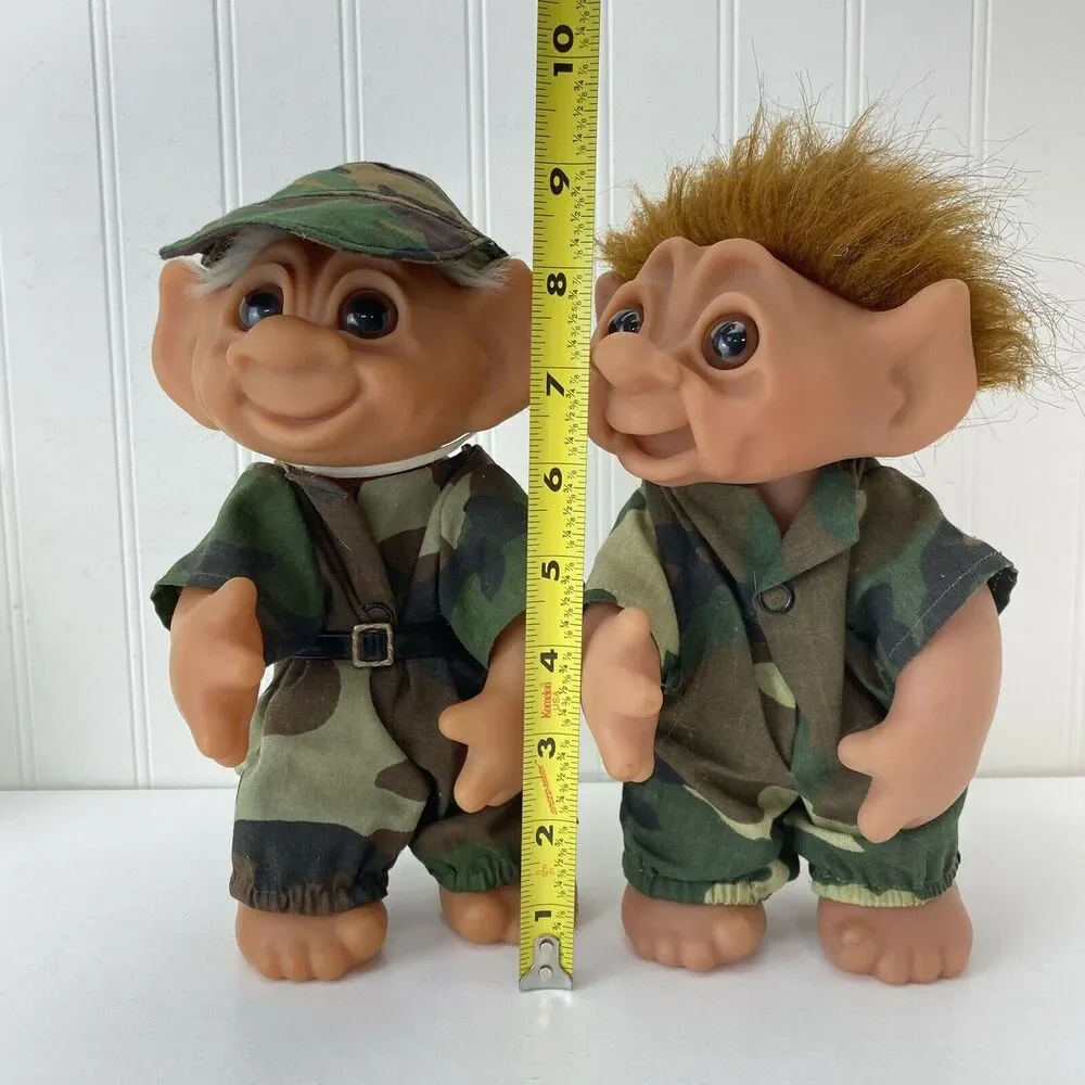 Army Troll Lot (3) 2-Thomas Dam 9” Soldier Trolls 604 - 1 Russ 5” Soldier Troll